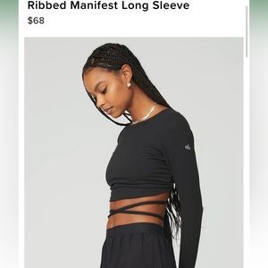 Alo Yoga Ribbed Long Sleeve with Ties